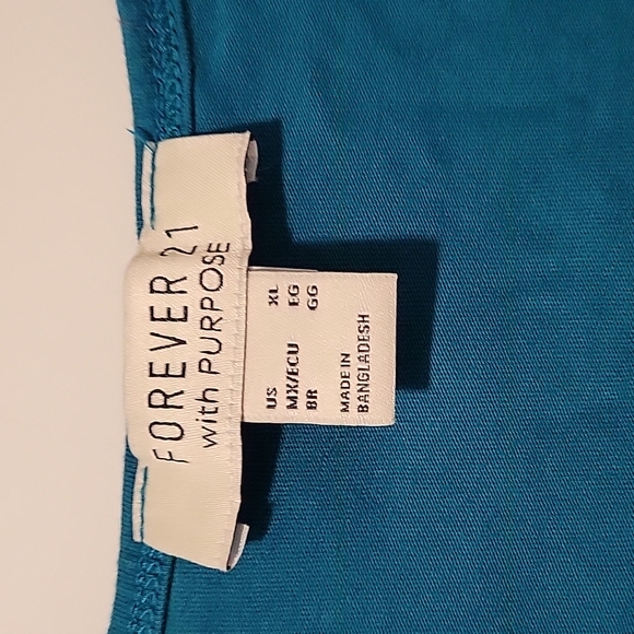 Like New Forever 21 with Purpose Teal Tank Top 🌈 - Picture 2 of 3